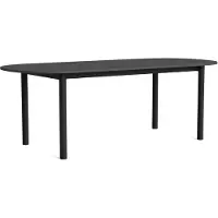 HAY Annex Tafel Langwerpig 95x220 Cm Aluminium Donkergrijs / Houtskool - Eettafels & bartafels Linoleum Dark Grey - AF197-F293-AT11