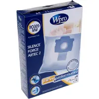Whirlpool Wpro 4 stofzuigzakken RO305-MW, geschikt voor Rowenta Artec2 / Silence Force