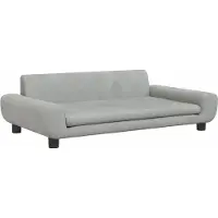 Syfax Hondenmand 100x54x33 cm fluweel lichtgrijs