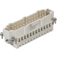 Harting Han High Temp 24E steekcontact (M), schroefklem, 24-polig + PE, 500V, 16A - 1 stuk