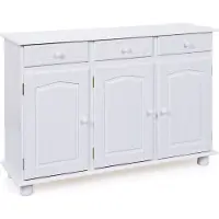 Ebuy24 Livra dressoir 3 lades, 3 deuren wit.