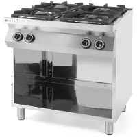 Hendi Gasfornuis – 4-pits – open standaard – 19kW – 800x700x900 mm – roestvrij staal