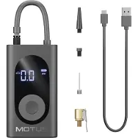 Motus Draagbare Elektrische Luchtpomp – Mini Compressor voor E-Step, Fiets & Ballen – Digitale Display – Powerbank & Zaklamp Functie – USB-C Oplaadbaar