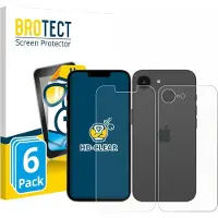 BROTECT - Screenprotector voor Apple iPhone 17e (Voor+Achter) - Folie Beschermfolie transparant 6 Stuks