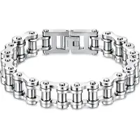 Mendes Heren armband Edelstaal Biker Chain Silver