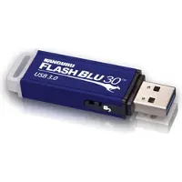 Kanguru – FlashBlu30 – 16 GB - USB-Stick – USB 3.0 – Fysieke Schrijfbeveilingsschakelaar - Blauw