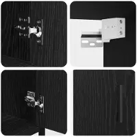 vidaXL Badkamermeubel Set 3 st Zwart Eiken 65 x 33 x 60 cm