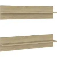 vidaXL Wandschappen 2 st 80x11,5x18cm bewerkt hout sonoma eikenkleurig