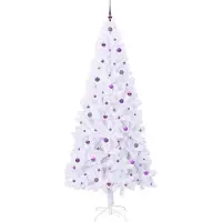 vidaXL Kunstkerstboom met 300 LED Wit 240 cm PVC en Staal