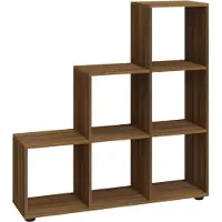 vidaXL Boekenkast trapvormig 107 cm bewerkt hout bruin eikenkleur