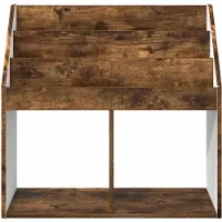 vidaXL Kinderboekenplank Rook Eiken 72,5 x 29,5 x 69 cm Bewerkt hout