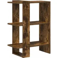 vidaXL Boekenplank 2-laags 52 x 25 x 71,5 cm Bewerkt hout Rook Eiken