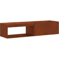 vidaXL Vuurkom Roestig 160 x 45 x 35 cm weervast staal