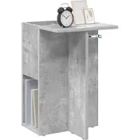 vidaXL Bijzettafel Beton Grijs 35 x 40 x 55 cm Bewerkt hout
