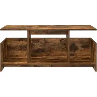 vidaXL TV Stand 102 x 35 x 45 cm Rook Eiken Bewerkt hout