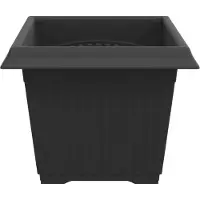 vidaXL Vierkante Bloempot 6 st Zwart 23 x 23 x 17,5 cm Kunststof