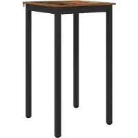 vidaXL Staande Bartafel Bewerkt hout Vierkant