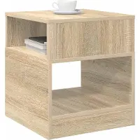 vidaXL Bijzettafel Sonoma Eik 40,5 x 40 x 45 cm Bewerkt hout