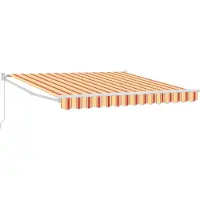 vidaXL Uitschuifbare luifel Geel en Oranje 350 x 250 x 165 cm