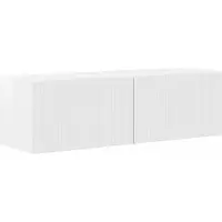 vidaXL Tv Wandkast Set 4 st Hoogglans wit Bewerkt hout