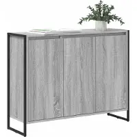 vidaXL Bijzetkast Grijs Sonoma 96,5 x 30 x 75 cm Bewerkt hout