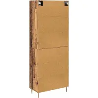 vidaXL Highboard 2 pcs Oudhout 69,5 x 34 x 180 cm Bewerkt hout