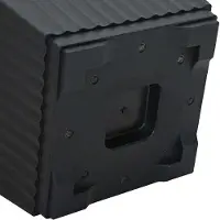 vidaXL Vierkante Bloempot 24 st Zwart 28,5 x 28,5 x 22 cm Kunststof
