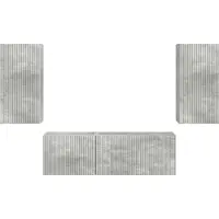 vidaXL Tv Wandkast Set 4 st Beton Grijs Bewerkt hout