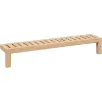 vidaXL Wandhangrek Naturel 62 x 10 x 12,5 cm Massief Notenhout