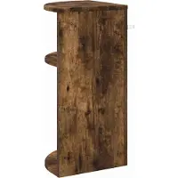 vidaXL Bijzettafel Rook Eiken 29,6 x 29,6 x 60 cm Bewerkt hout