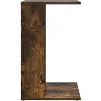 vidaXL Bijzettafel Rook Eiken 40 x 38 x 62,5 cm Bewerkt hout