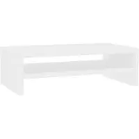 vidaXL Monitorstandaard 42x24x13 cm bewerkt hout wit