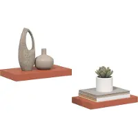 vidaXL Wandplank 2 st Rood 40 x 23,5 x 3,8 cm Bewerkt hout