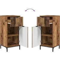 vidaXL Badkamermeubel Set 2 st Oud Hout 39,5 x 36 x 88 cm