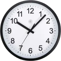 Nextime nXt Robust – Wandklok – 25,5 cm - Plastic - Zwart/Wit