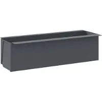vidaXL Bloembakken voor europallets 12 st 36x13,5x9,5 cm PP grijs