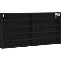 vidaXL Display Kast Muurmontage Zwart Eiken 100 x 8,5 x 50 cm