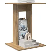 vidaXL Bijzettafel Artisan Eiken 45 x 40 x 62,5 cm Bewerkt hout