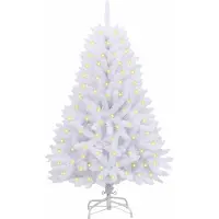 vidaXL Kunstkerstboom met 150 LED Wit 120 cm PVC en Metalen