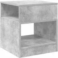 vidaXL Bijzettafel Beton Grijs 40,5 x 40 x 45 cm Bewerkt hout
