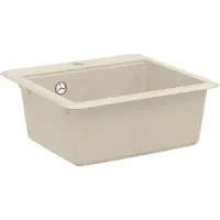 vidaXL Wasbak 80% Kwarts en 20% Hars 470 x 440 mm Beige