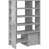 vidaXL Schoenenkast 2 st 62 x 35 x 100 cm Bewerkt hout Betongrijs