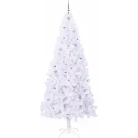 vidaXL Kunstkerstboom met 300 LED Wit 240 cm PVC en Staal