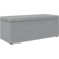 vidaXL Kruk Lichtgrijs 101 x 41 x 40 cm Stof en Geëngineerd Hout