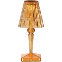 Kartell LED tafellamp Batterij, 30 cm, oranje, IP54 Battery, geel / oranje, Slaapkamer, Kunststof, Design
