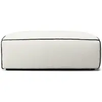 Decotique Grand Hue Voetenbank / Mine Graphite - Voetenbanken Bouclé Steam White - 11103091