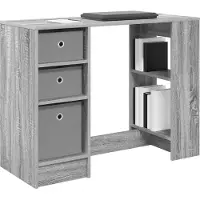 vidaXL Bureau, Sonoma-grijs, 100 x 40 x 75 cm, houtvezel