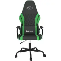 vidaXL Gamestoel kunstleer zwart en groen