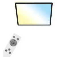 Briloner SLIM S - Slimme LED Plafonniére - dimbaar plafondlamp - 22W met CCT - nachtlichtfunctie - timerfunctie - geheugenfunctie - achtergrondverlichtingseffect - 42cm