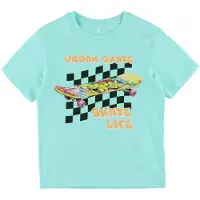 Name it Shirt 'NKMVoto' lichtblauw / geel / oranje / zwart